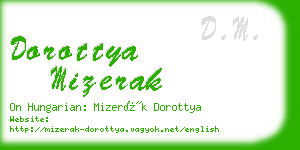 dorottya mizerak business card